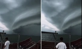 Mây xám khổng lồ ở Quảng Ninh là hiện tượng gì, báo hiệu gì trước bão Wipha?