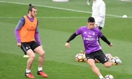 Pha ghi bàn trên sân tập vô cùng ảo diệu của James Rodriguez