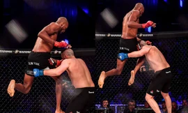 Michael Page hạ gục đối thủ.