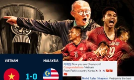 Nhiều CĐV quốc tế gửi lời chúc mừng đội tuyển Việt Nam.