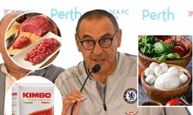 HLV Maurizio Sarri đã yêu cầu được cung cấp nhiều loại thức ăn được lấy từ Italia.