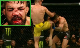 Pha ra đòn khiến Mike Perry dính chấn thương nặng.