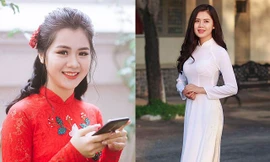 Nét đẹp đằm thắm của bà xã đội phó tuyển Việt Nam