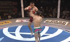 Ryuichi Miki tung đòn hiểm hóc hạ gục đối thủ.