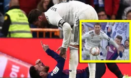 Messi rất bực tức với hành vi của Ramos.