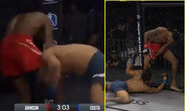 Jose Johnson hạ đo ván Rafael Costa bằng cú xuống chỏ cực kỳ đáng sợ.