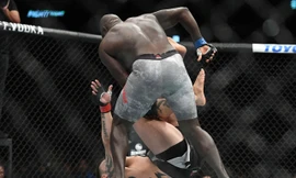 Jairzinho Rozenstruik hạ gục đối thủ.