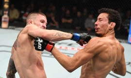 Steven Peterson ra đòn hạ gục đối thủ.