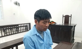 Bị cáo Trần Huy Bình tại tòa.