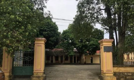 Trụ sở TAND huyện Cao Phong nơi ông Huy làm việc. 