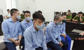 Các bị cáo tại tòa.