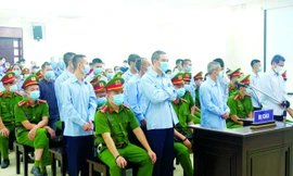 Các bị cáo tại tòa.