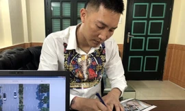 Bùi Xuân Huấn làm việc với cơ quan chức năng.