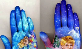 Tác phẩm hội họa trong... lòng bàn tay