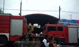 cháy chợ Sóc Sơn