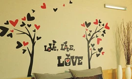 Không gian sống động hơn với tranh tường