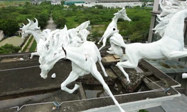 Ngựa 'chạy' tán loạn, biểu tượng tình yêu vụn vỡ do bão số 3