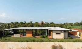 Ấn tượng mẫu nhà vườn có mái bằng vỏ trấu cách nhiệt 