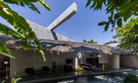 Phát 'sốt' với kiểu nhà bê tông lợp mái tranh