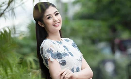 Ngọc Hân đẹp ngọt ngào ở xứ sở chùa Vàng