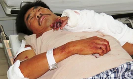 Ông Phạm Văn Tâm tại Khoa Cấp cứu Bệnh viện đa khoa tỉnh Khánh Hòa