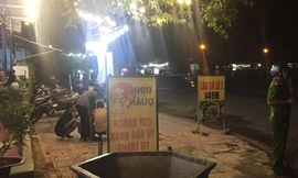 Công an phong tỏa hiện trường vụ việc