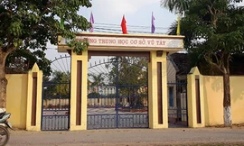 Trường THCS Vũ Tây - nơi bảo vệ bị đâm trọng thương