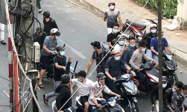 Cảnh hỗn chiến trên đường Trường Sa, quận 3