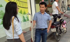 Thanh sắt mà anh Tuấn cầm nặng khoảng 10kg rơi từ tầng cao xuống xe ô tô. Ảnh: Nhóm Cư dân HH