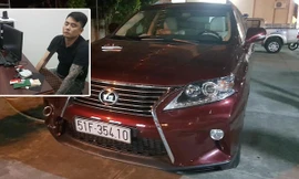 Sơn cùng chiếc ôtô Lexus RX350