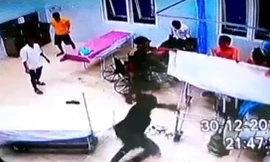 Nhóm đối tượng tấn công 3 người bị thương bệnh viện bị camera an ninh ghi hình