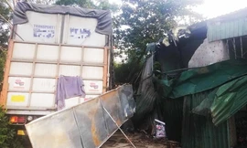 Xe tải lao vào nhà dân, cụ bà 74 tuổi tử vong
