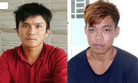 Sơn (trái) và Bảo tại cơ quan điều tra