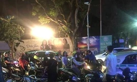 Hiện trường xảy ra sự việc. Ảnh cắt từ clip