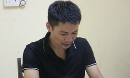 Khang tại cơ quan điều tra. Ảnh: Công an Bắc Kan