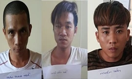 Các đối tượng Hòa, Quế, Thân từ trái sang