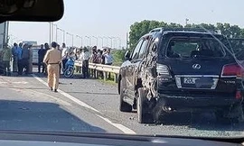 Tài xế Lexus BKS 8888 bị tông chết khi xuống xe làm việc với CSGT