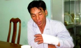 Đặng Văn Tuấn tại cơ quan điều tra. Ảnh: Phương Nguyễn