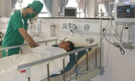 Nạn nhân đang nằm điều trị tại bệnh viện
