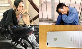 Cảnh sát nổ súng, truy đuổi hai tên cướp như phim hành động.