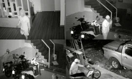 Nhẹ nhàng xuống vô hiệu hóa khóa xe ở tầng 1. Ảnh cắt từ clip