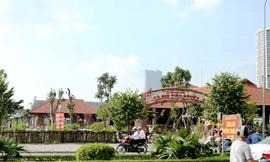 Nhà hàng ăn uống rộng hàng trăm mét vuông xây trái phép trên đất dự án