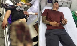 Ông Hào và anh Đức bị thương khá nặng