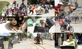 Người lao động quay cuồng trong “chảo lửa” Hà Nội