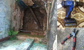 Đào hầm ‘như phim hành động’ đột nhập kho màn hình điện thoại