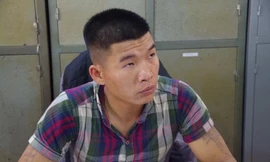 Đối tượng Tuấn tại cơ quan điều tra