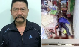 Đối tượng Lê Minh Phương cùng nạn nhân và hung khí gây án