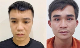 Trần Hà (trái) và Nguyễn Phước Hơn bị bắt giữ sau khi trốn trại