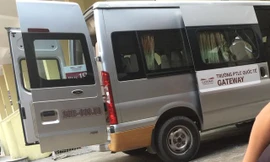 Chiếc xe chở cháu L. xảy ra vụ việc