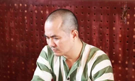 Lưu Văn Nguyện tại cơ quan công an